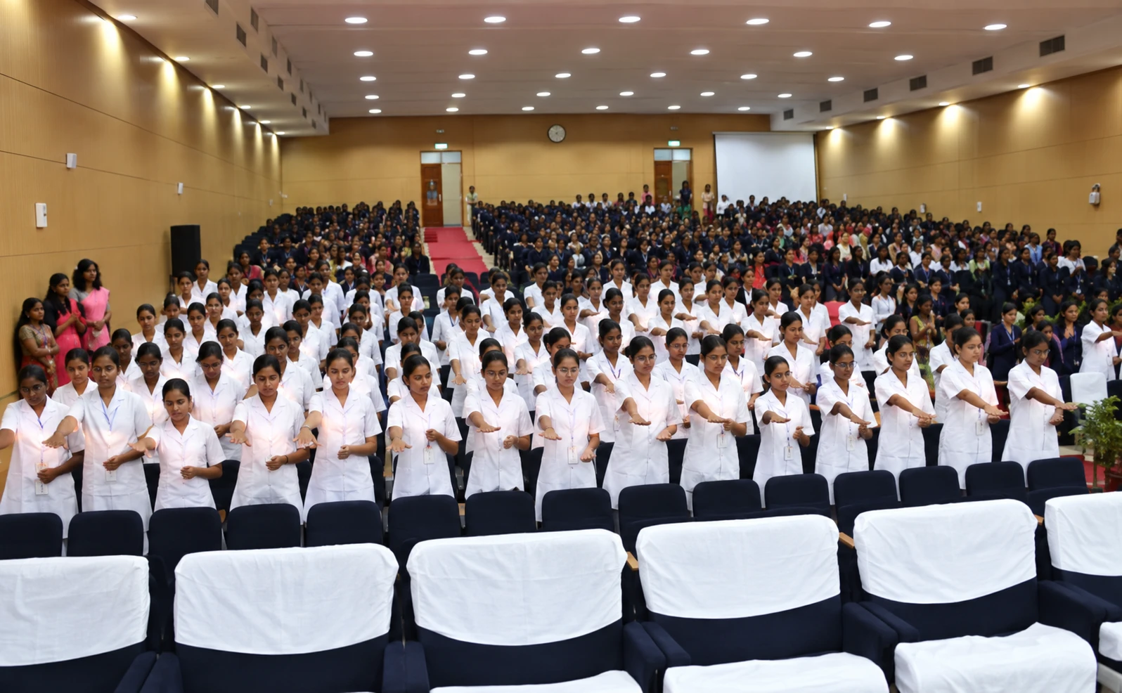 Auditorium & Examination Hall, enhanced from the trust brochure