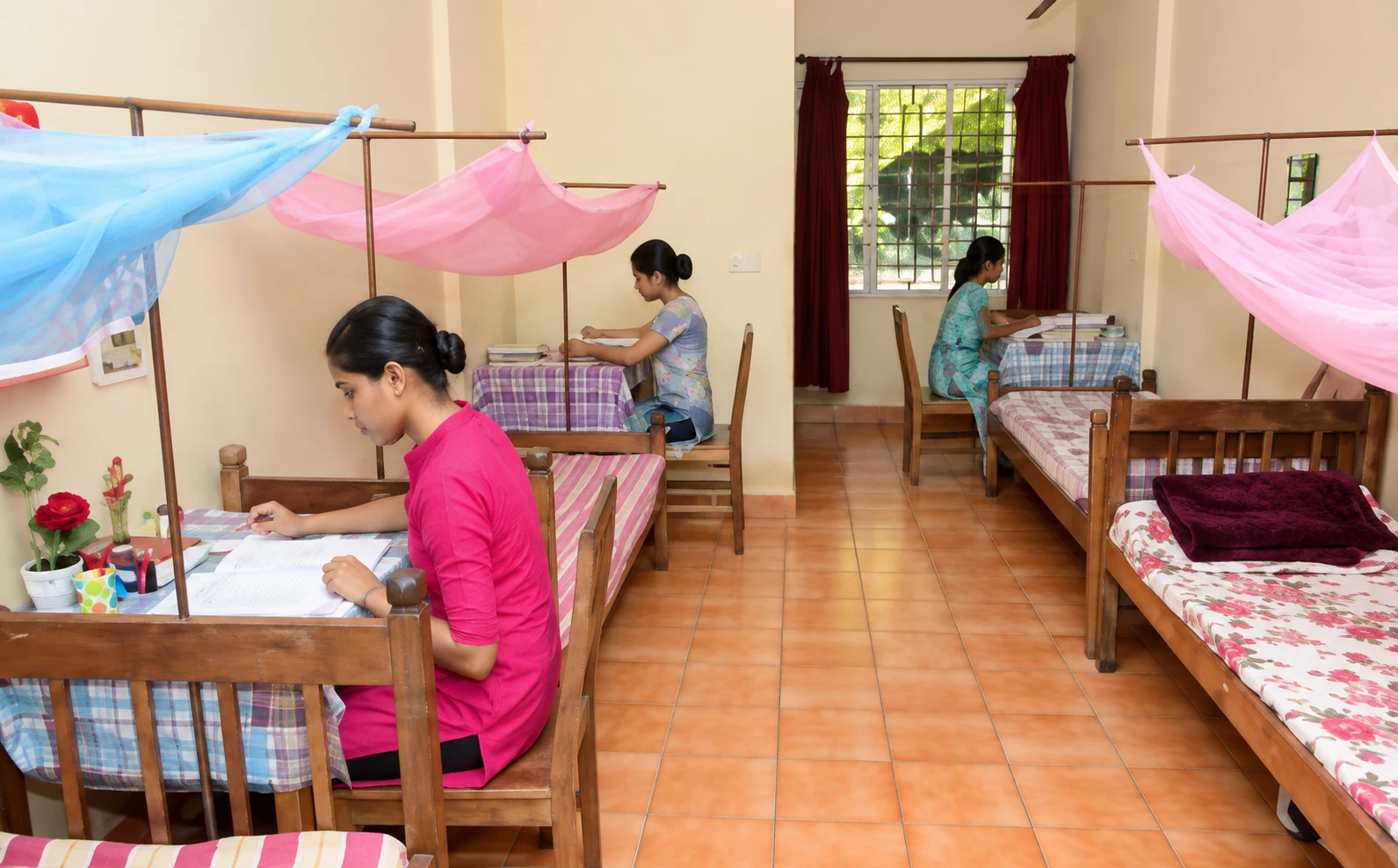 Hostel facilities, enhanced from the trust brochure